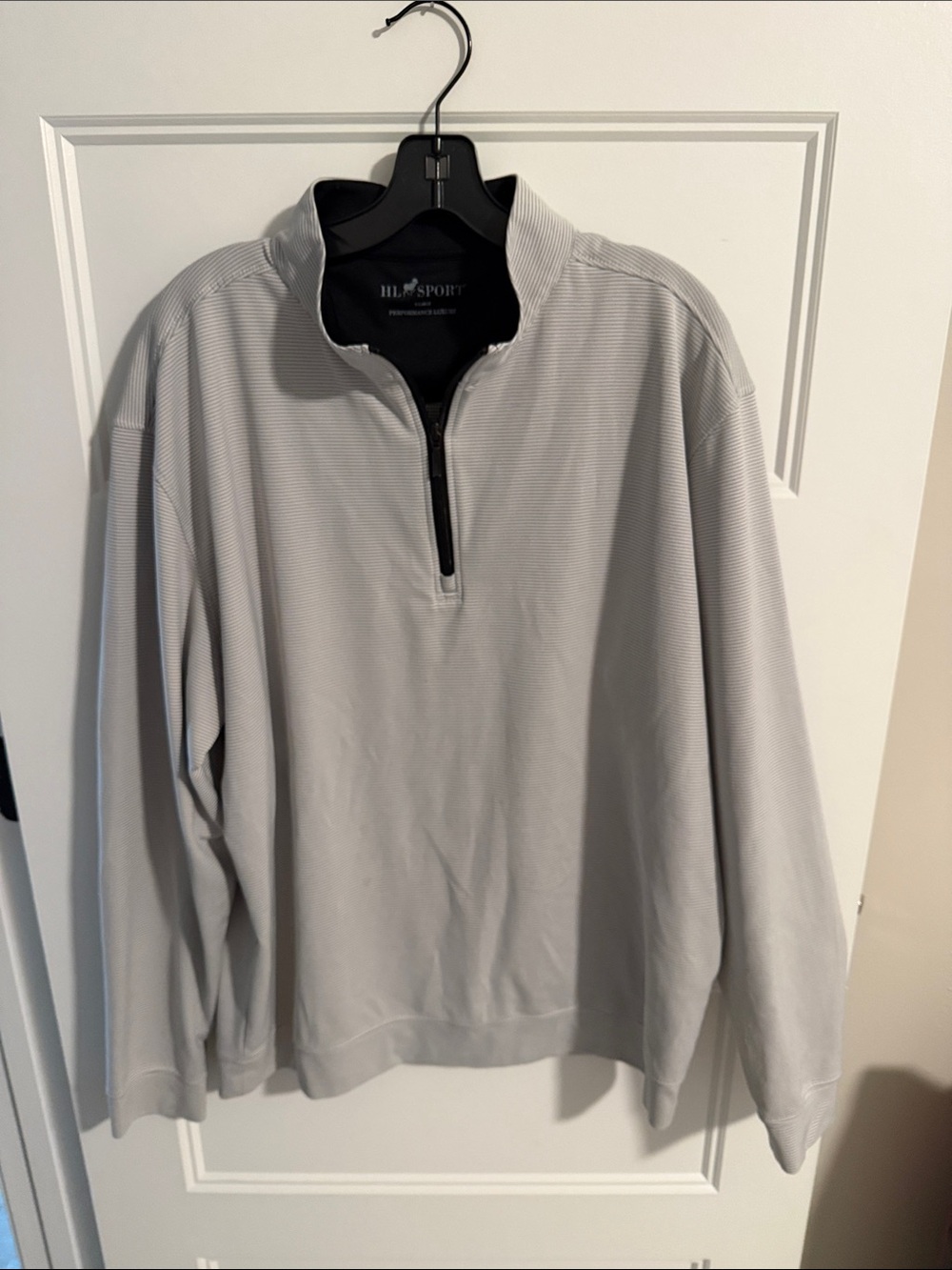 HL SPORT Men’s Light Gray Quarter-Zip Pullover